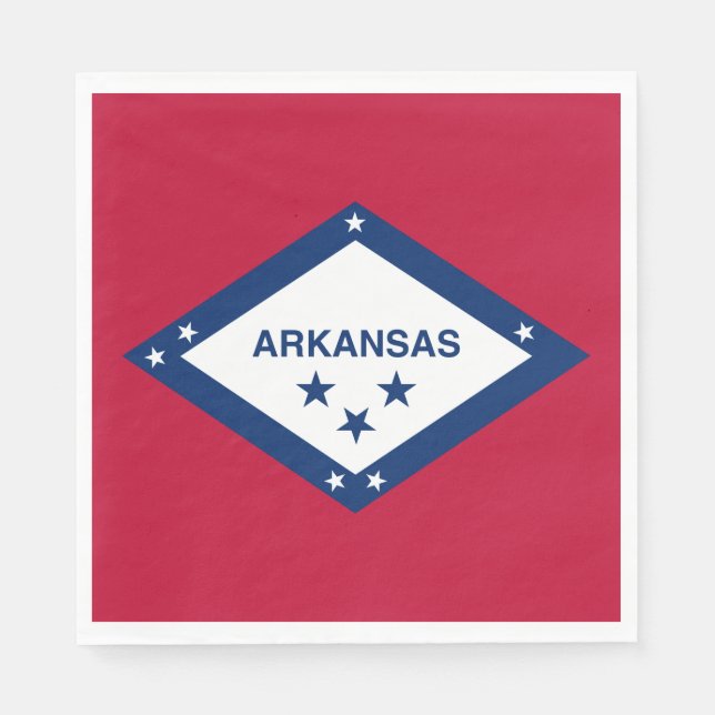 Serviette En Papier Drapeau d'État de l'Arkansas (Devant)