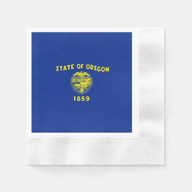 Serviette En Papier Drapeau d'État de l'Oregon (Devant)