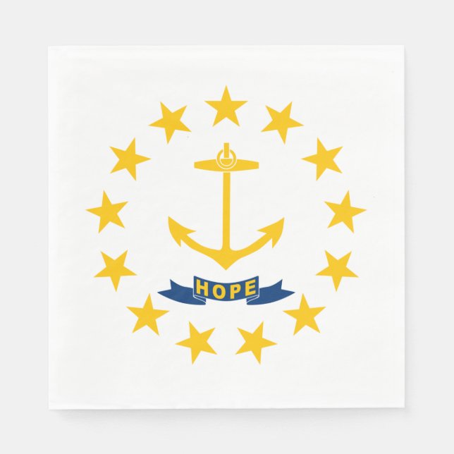 Serviette En Papier Drapeau d'État de Rhode Island (Devant)