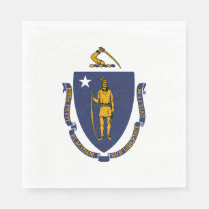 Serviette En Papier Drapeau d'État du Massachusetts