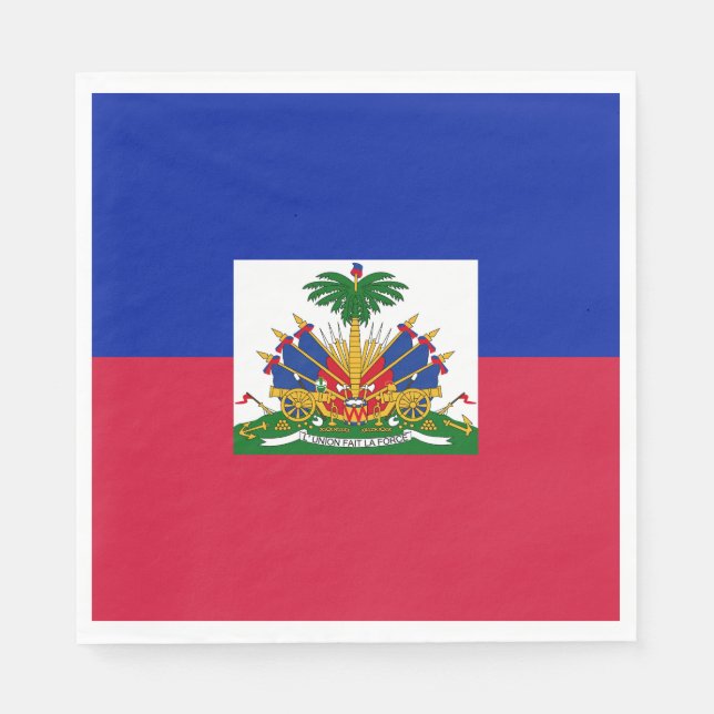 Serviette En Papier Drapeau d'Haïti (Devant)