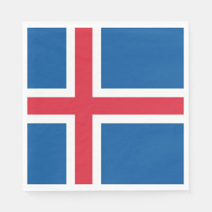 Serviette En Papier Drapeau d'Islande