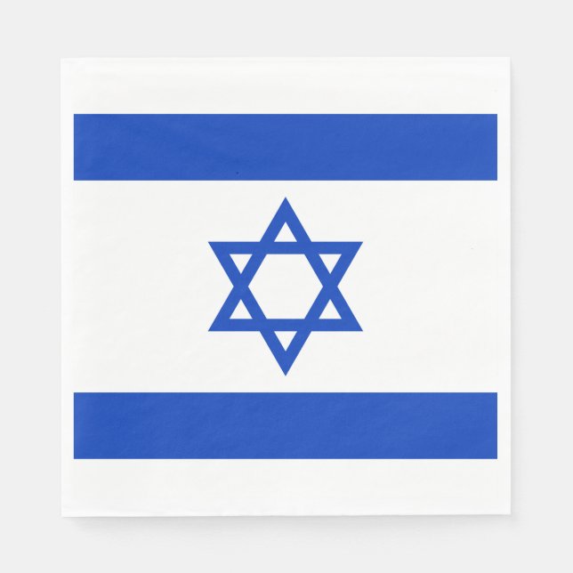 Serviette En Papier Drapeau d'Israël (Devant)