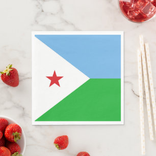 Serviette En Papier Drapeau Djibouti