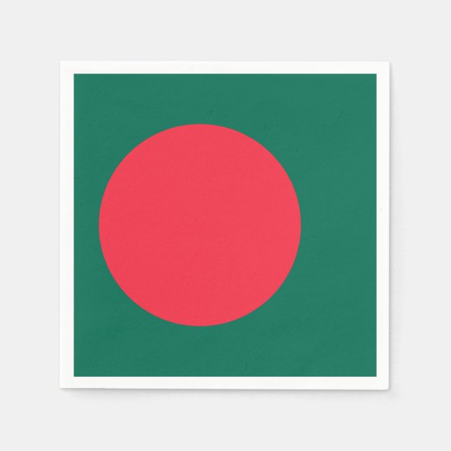 Serviette En Papier Drapeau du Bangladesh (Bangladesh) (Devant)