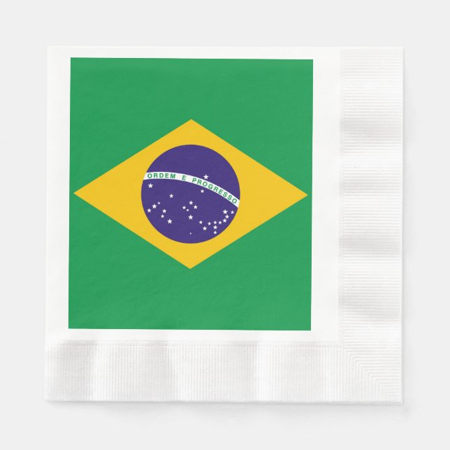 Serviette En Papier Drapeau du Brésil Bandeira do Brasil (Devant)