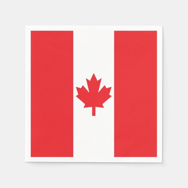 Serviette En Papier Drapeau du Canada (Devant)
