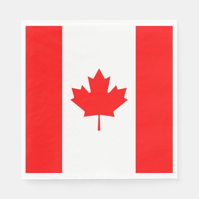 Serviette En Papier Drapeau du Canada (Devant)
