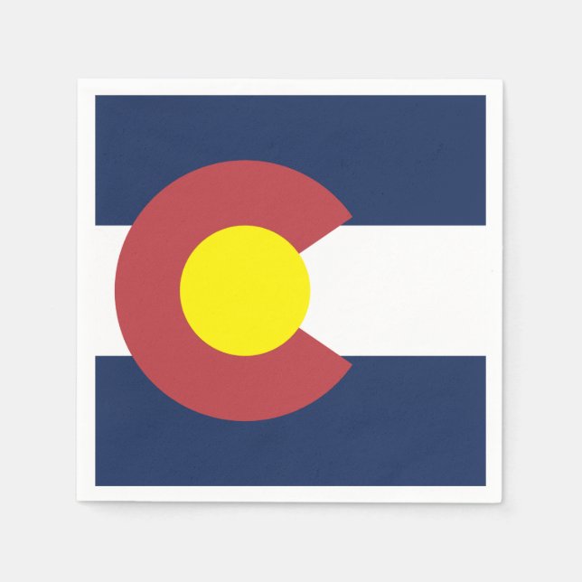 Serviette En Papier Drapeau du Colorado (Devant)