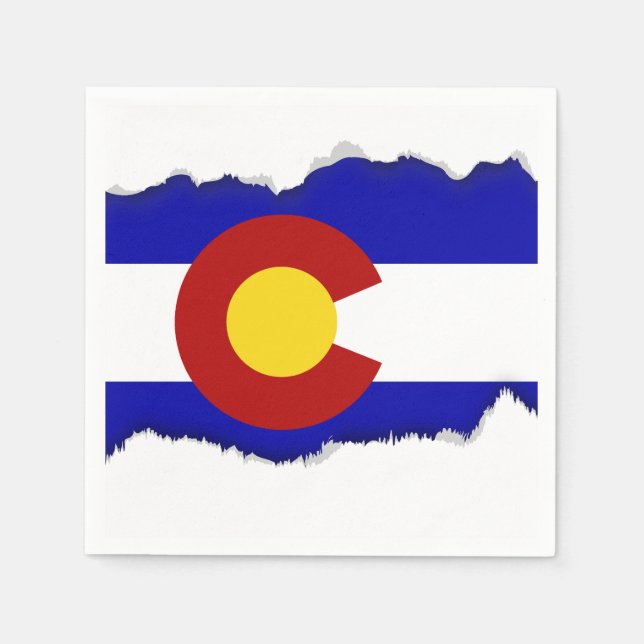 Serviette En Papier Drapeau du Colorado (Devant)
