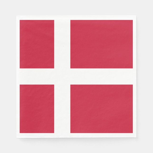 Serviette En Papier Drapeau du Danemark (Devant)