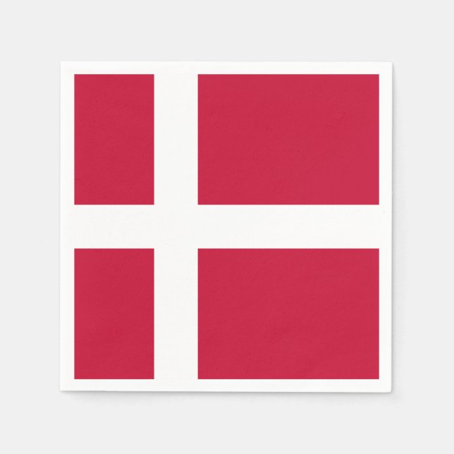 Serviette En Papier Drapeau du Danemark (Devant)