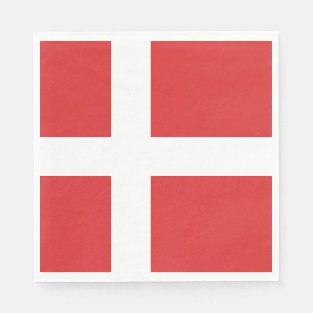 Serviette En Papier Drapeau du Danemark (Devant)