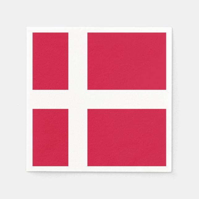 Serviette En Papier Drapeau du Danemark Papier serviettes (Devant)