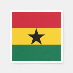 Serviette En Papier Drapeau du Ghana