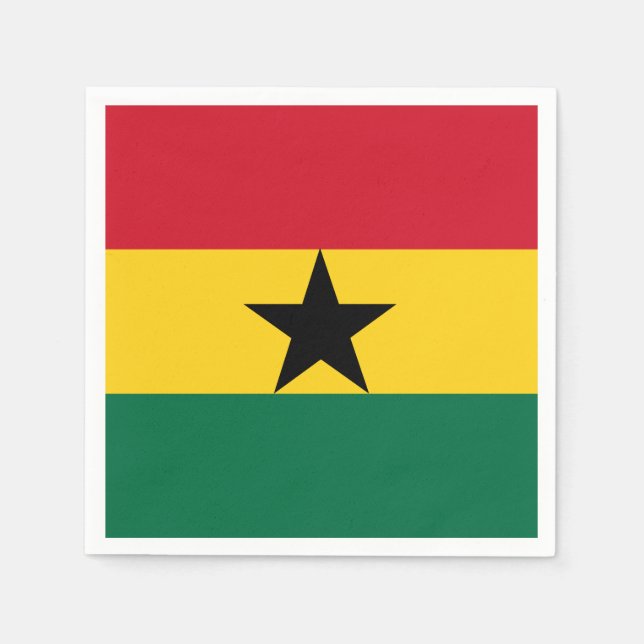 Serviette En Papier Drapeau du Ghana (Devant)