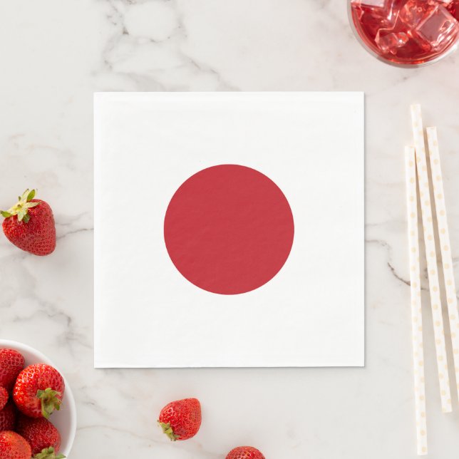 Serviette En Papier Drapeau du Japon (En situation)
