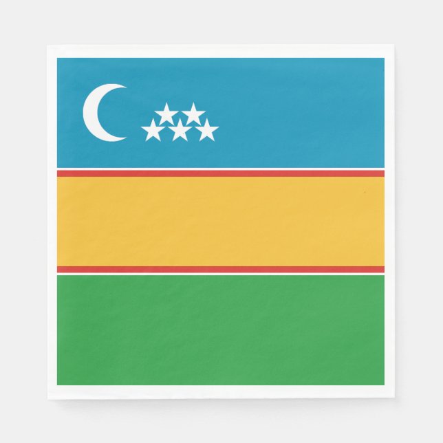 Serviette En Papier Drapeau du Karakalpakstan (Devant)