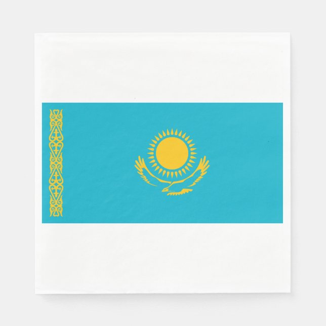 Serviette En Papier Drapeau du Kazakhstan (Devant)