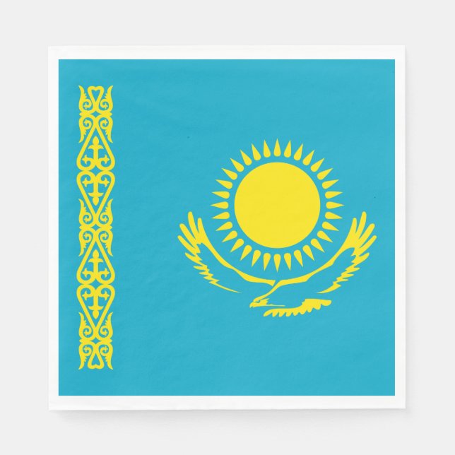 Serviette En Papier Drapeau du Kazakhstan (Devant)
