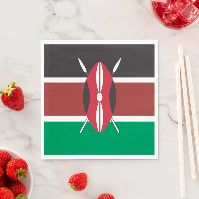 Serviette En Papier Drapeau du Kenya (Créateur téléchargé)