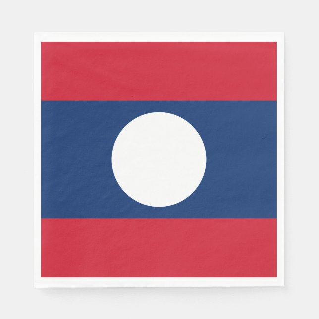Serviette En Papier Drapeau du Laos (Devant)