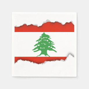 Serviette En Papier Drapeau du Liban