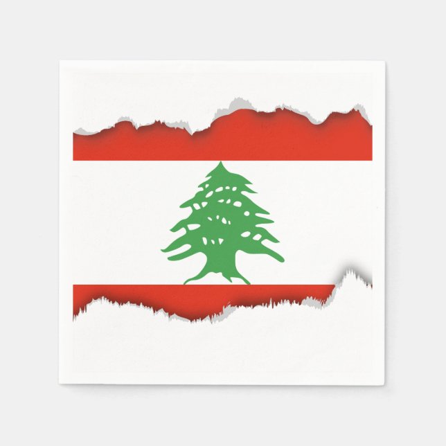 Serviette En Papier Drapeau du Liban (Devant)