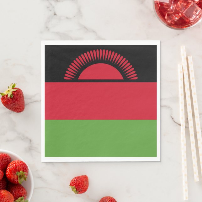 Serviette En Papier drapeau du Malawi (En situation)