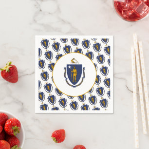 Serviette En Papier Drapeau du Massachusetts