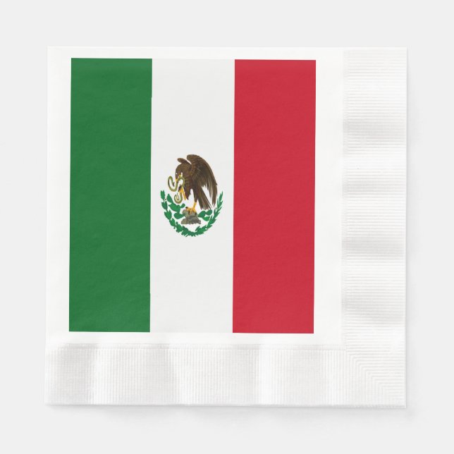 Serviette En Papier Drapeau du Mexique patriotique (Devant)
