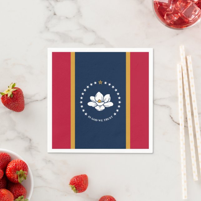 Serviette En Papier Drapeau du Mississippi (En situation)