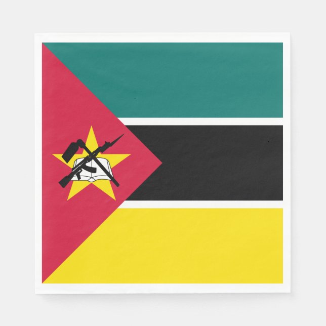 Serviette En Papier Drapeau du Mozambique (Devant)