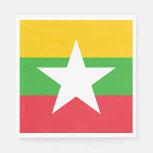 Serviette En Papier Drapeau du Myanmar