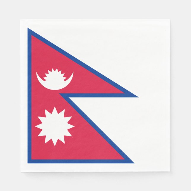 Serviette En Papier Drapeau du Népal (Devant)