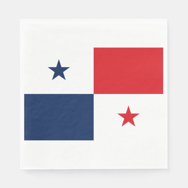 Serviette En Papier Drapeau du Panama (Devant)