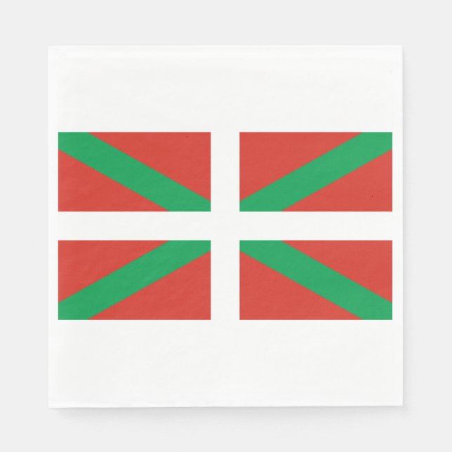 Serviette En Papier Drapeau du Pays basque (Devant)