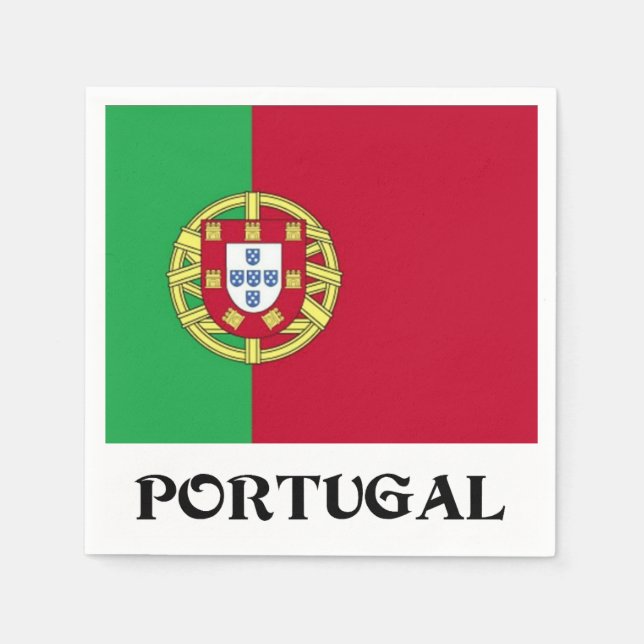 Serviette En Papier Drapeau du Portugal (Devant)
