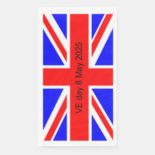 Serviette En Papier Drapeau du Royaume-Uni VE jour 2025