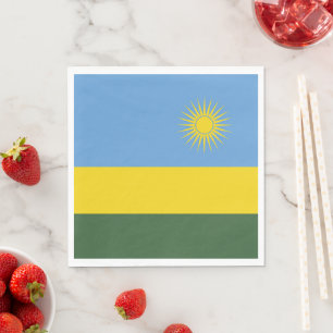 Serviette En Papier Drapeau du Rwanda
