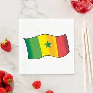 Serviette En Papier Drapeau du Sénégal