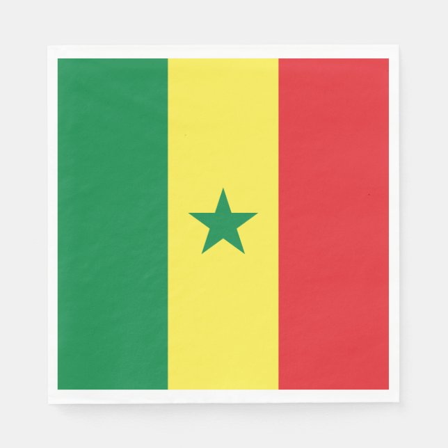 Serviette En Papier Drapeau du Sénégal (Devant)