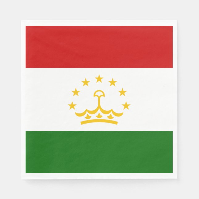 Serviette En Papier Drapeau du Tadjikistan (Devant)