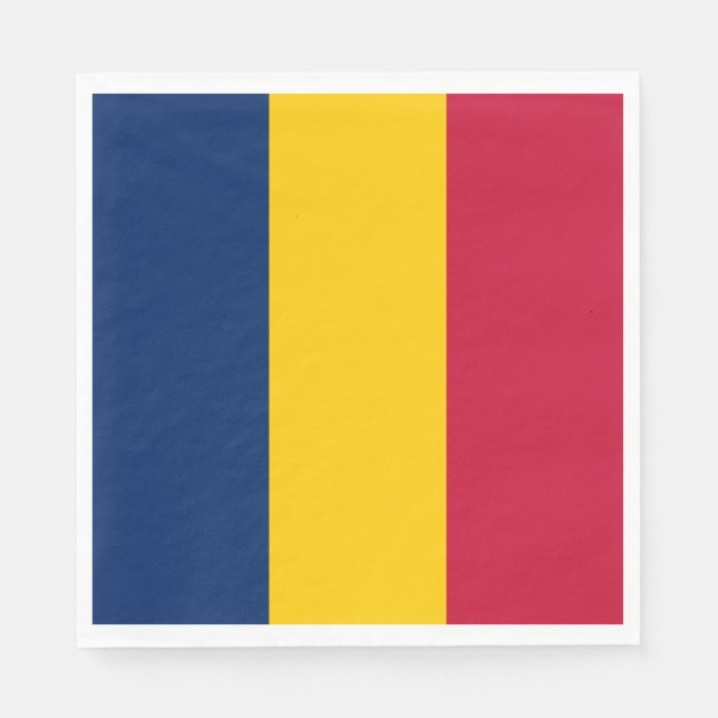 Serviette En Papier Drapeau du Tchad (pays africain) (Devant)