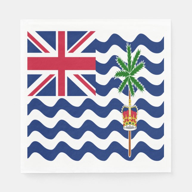 Serviette En Papier Drapeau du Territoire britannique de l'océan Indie (Devant)