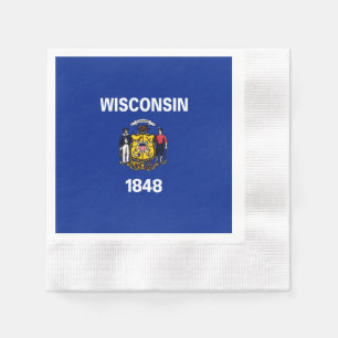 Serviette En Papier Drapeau du Wisconsin