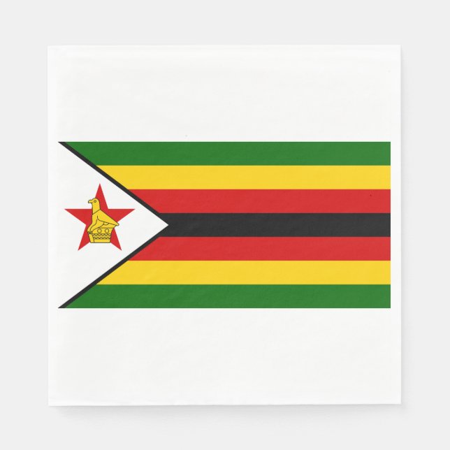 Serviette En Papier Drapeau du Zimbabwe (Devant)