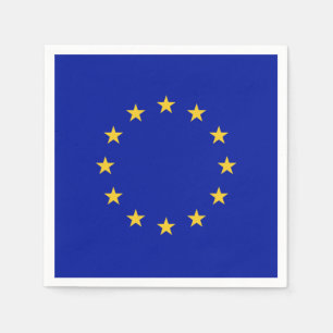 Serviette En Papier Drapeau d'Union européenne