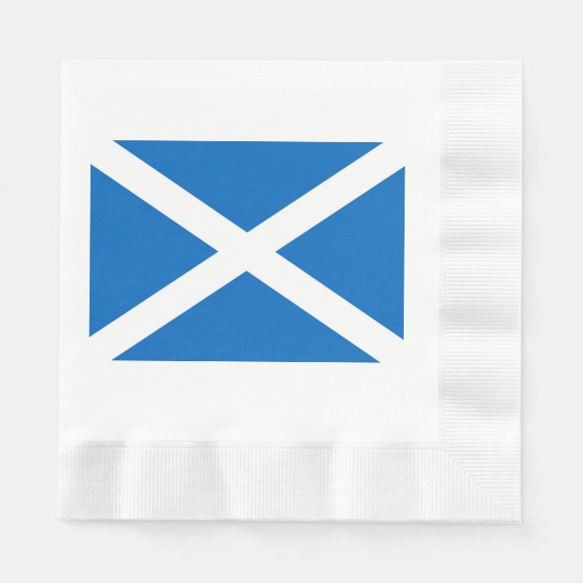 Serviette En Papier Drapeau écossais Saltire (Devant)