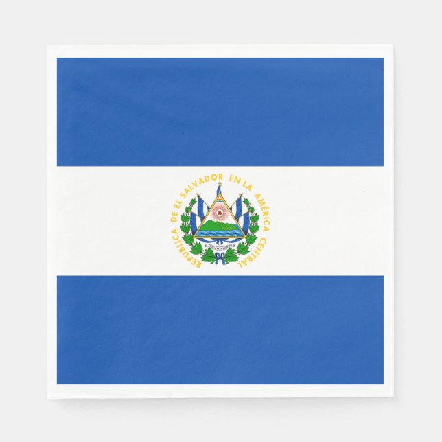 Serviette En Papier Drapeau El Salvador (Devant)